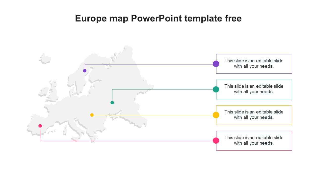 Europe map PowerPoint template free